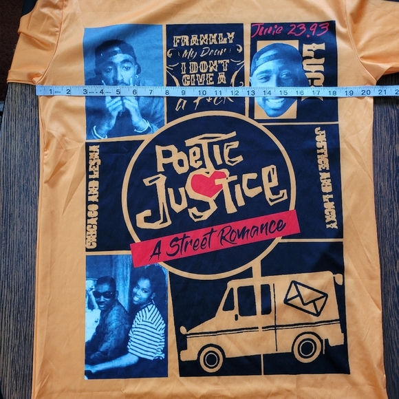 2pac Shakur Poetic Justice Yellow Long Sleeve Shirt Size XL NEW - Picture 5 of 11